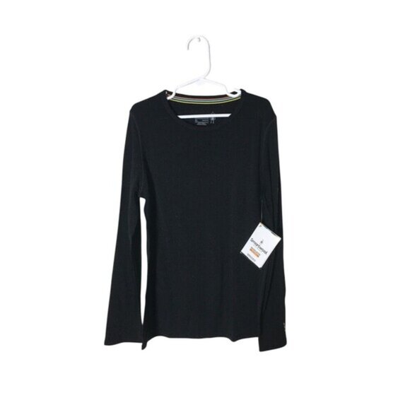 Smartwool Base Layer Top Kid's Size XL Black 100% Merino Long Sleeves - Picture 1 of 8